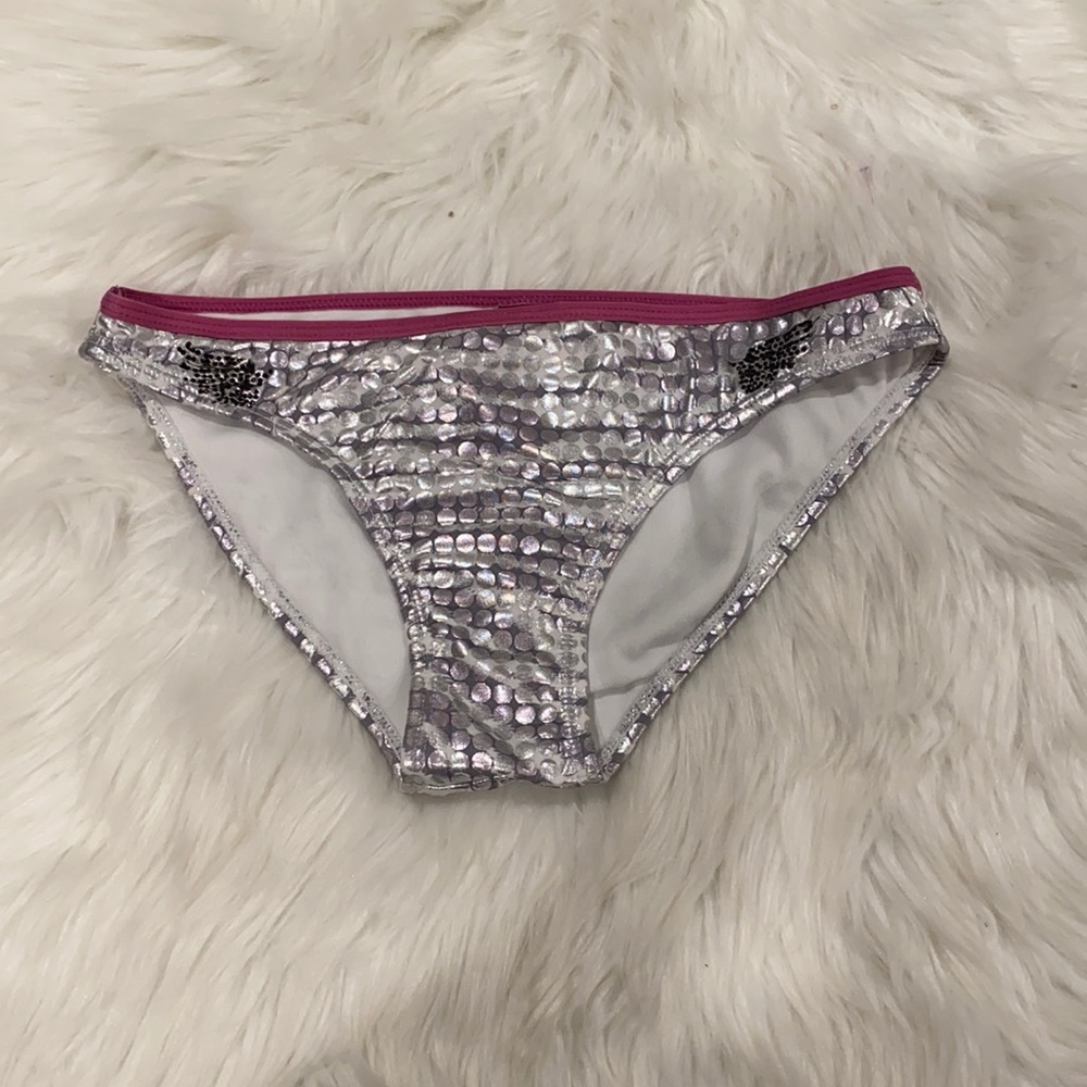 Affliction Silver Foil Bikini Bottom